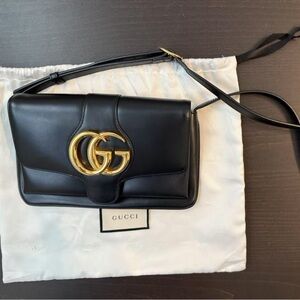Gucci Black Leather Small Arli Crossbody Bag